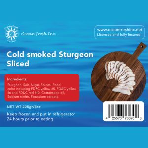 Cold Smoked Sturgeon Sliced