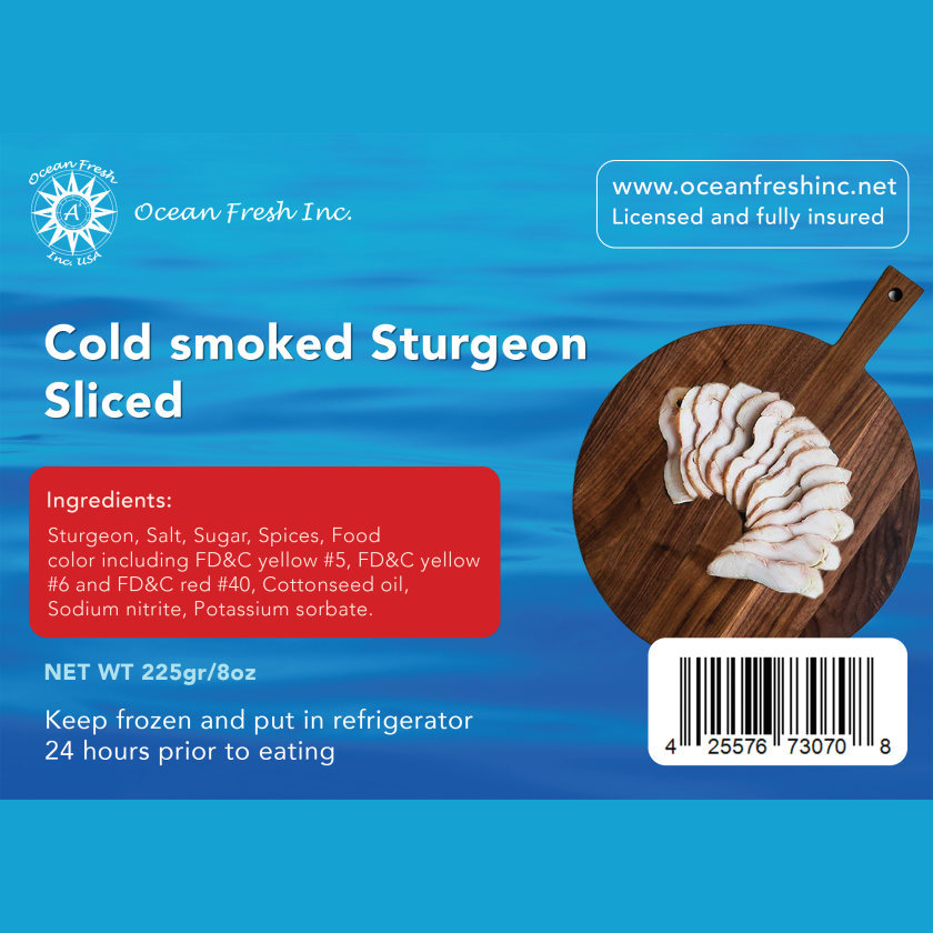Cold Smoked Sturgeon Sliced