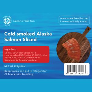 Cold Smoked Alaska Salmon Sliced